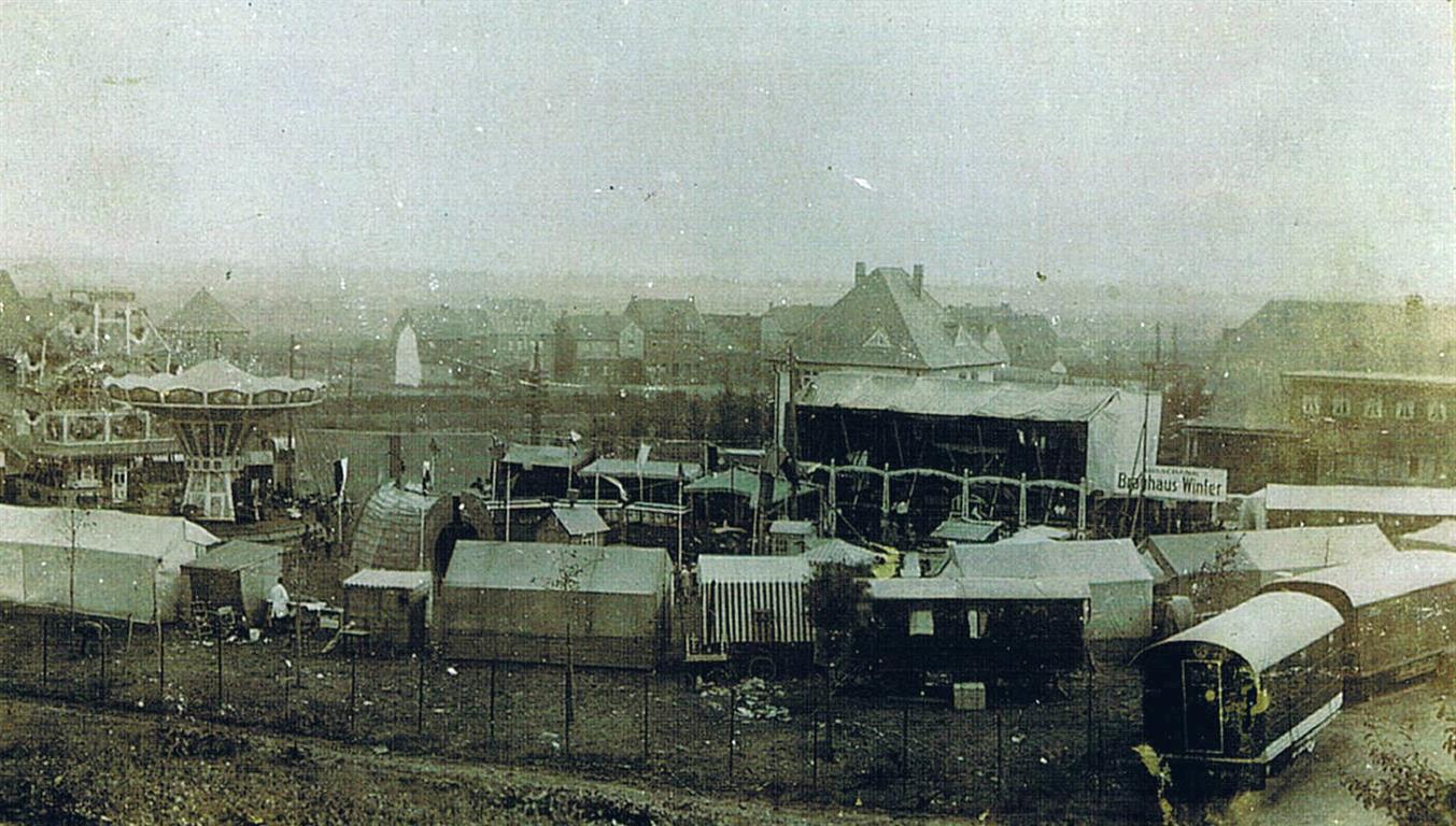 Kirmes auf dem Rosellenplatz 1928 (Foto von Anni Hinz)