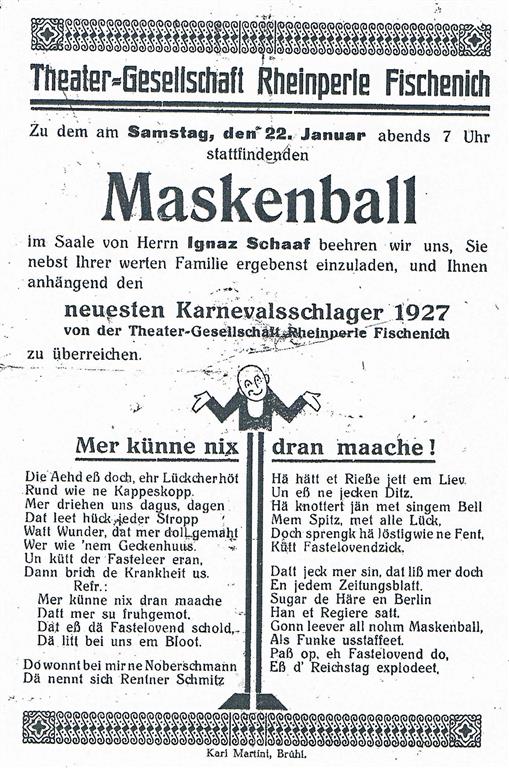 Plakat 1927 (Foto von Anni Hinz)